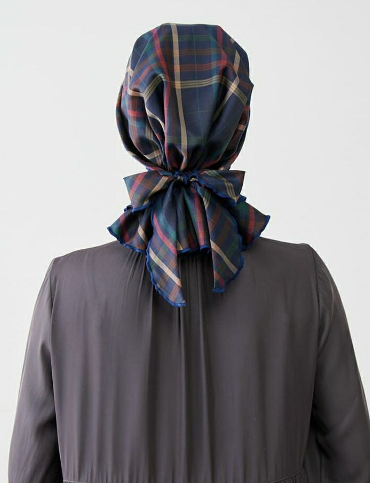 医療用帽子(ケア帽子) -Karina- バンダナタイプ/チェック柄