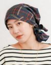 医療用帽子(ケア帽子) -Karina- バンダナタイプ/チェック柄