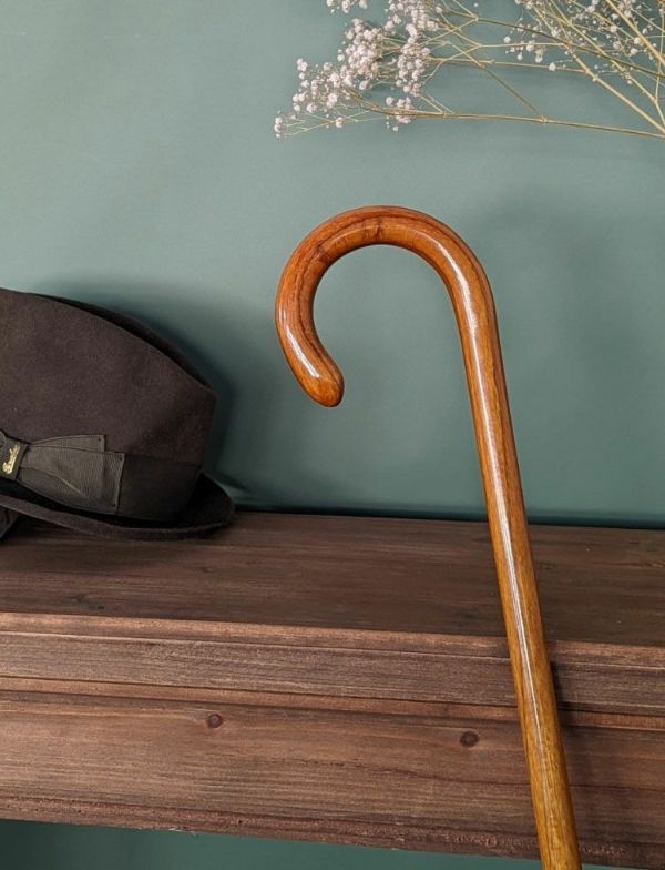 メンズ 木製杖 オーダーハンドメイド 白樫 大曲り | KISS MY LIFE