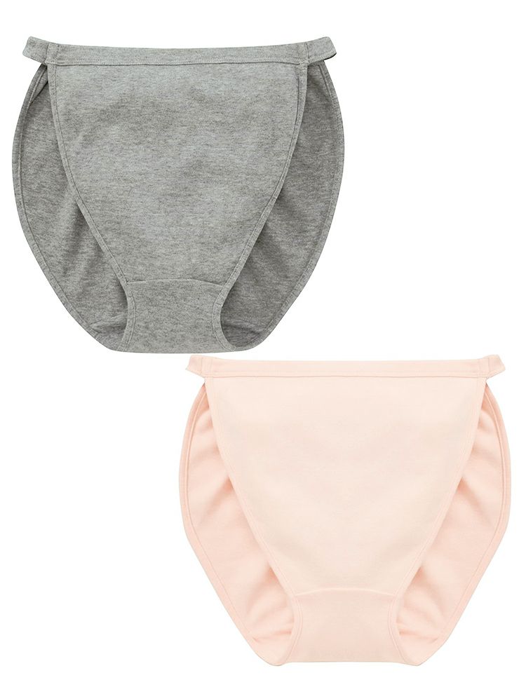 ゆるリラ リンパ解放パンツ 2枚組　ピンク＆グレー