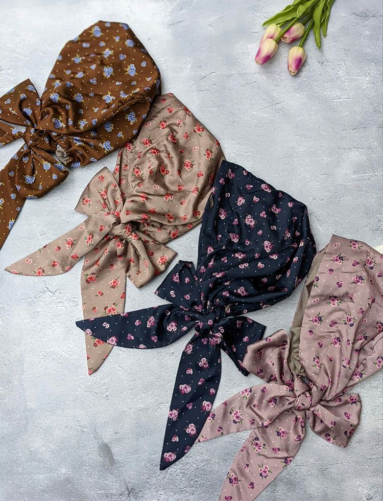 医療用帽子 -Audrey- スカーフタイプ/Petit antique Flower