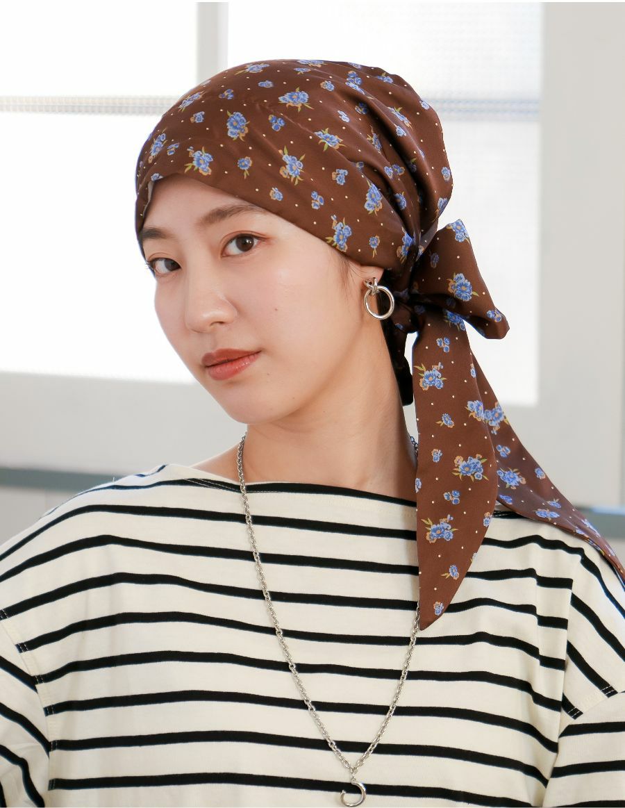 医療用帽子 -Audrey- スカーフタイプ/Petit antique Flower
