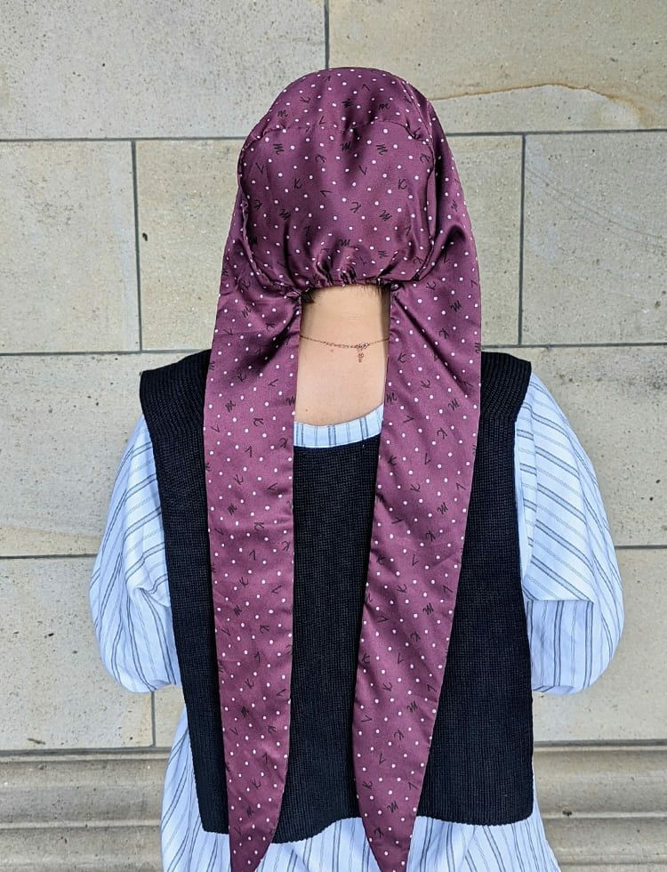 医療用帽子(ケア帽子) -Audrey- スカーフタイプ/ロゴドット