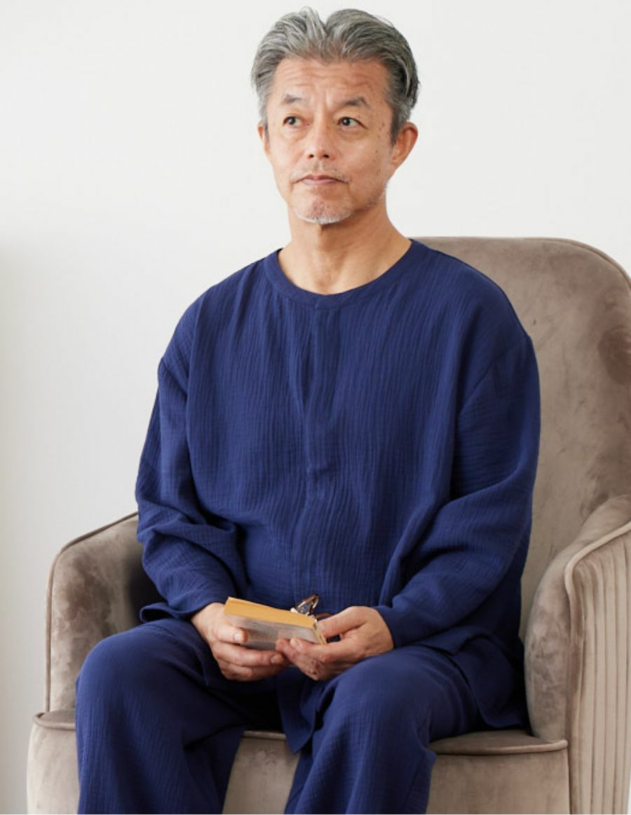 Wガーゼ 夫婦ペア 前開きパジャマ