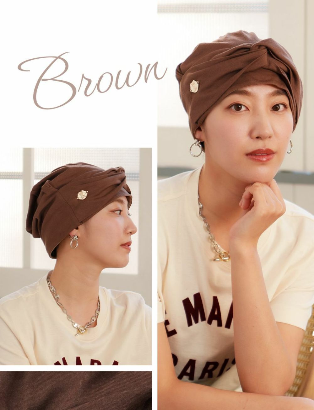 医療用帽子(ケア帽子) -Jean- ターバンタイプ