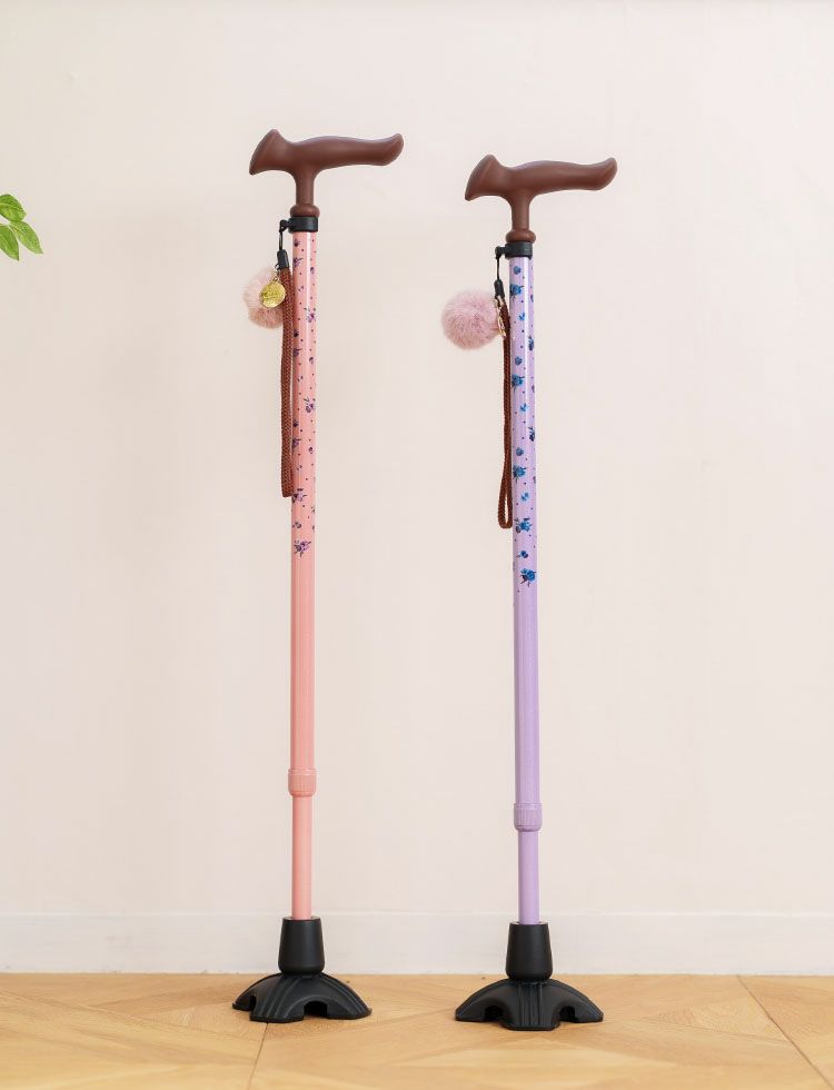 伸縮自立型杖 -BONBON STICK- Flower Garden / フラワードット柄