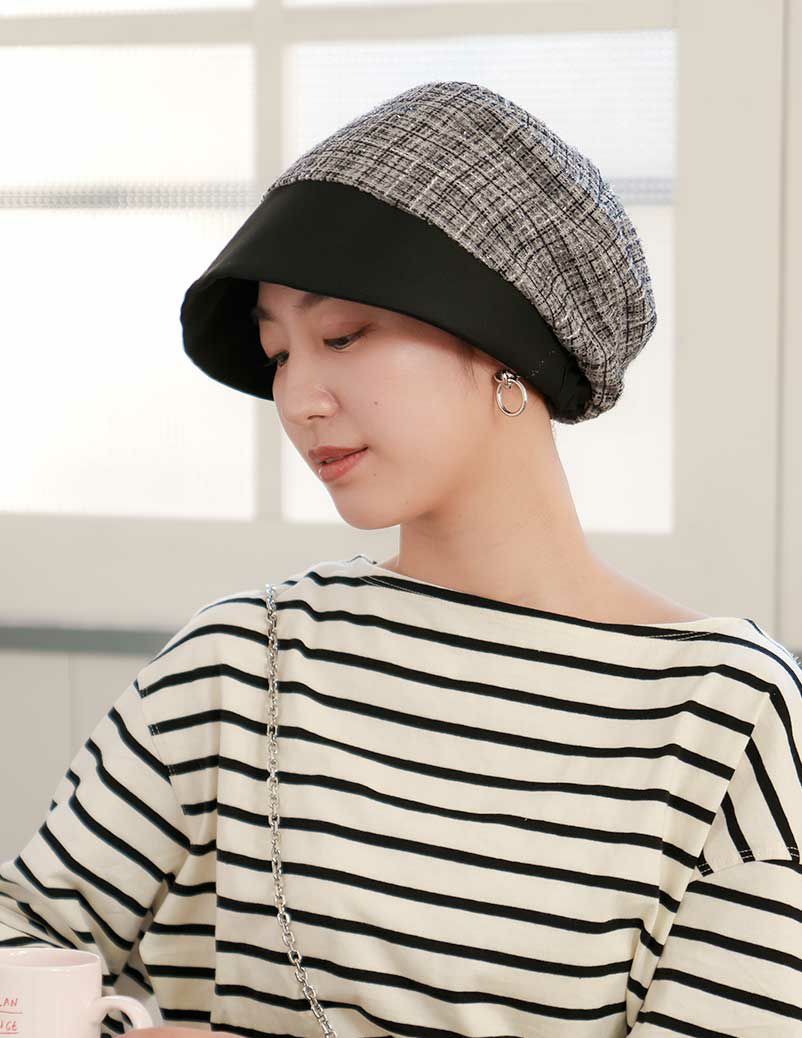 医療用帽子(ケア帽子) -Jean- つば付きタイプ/ツイード