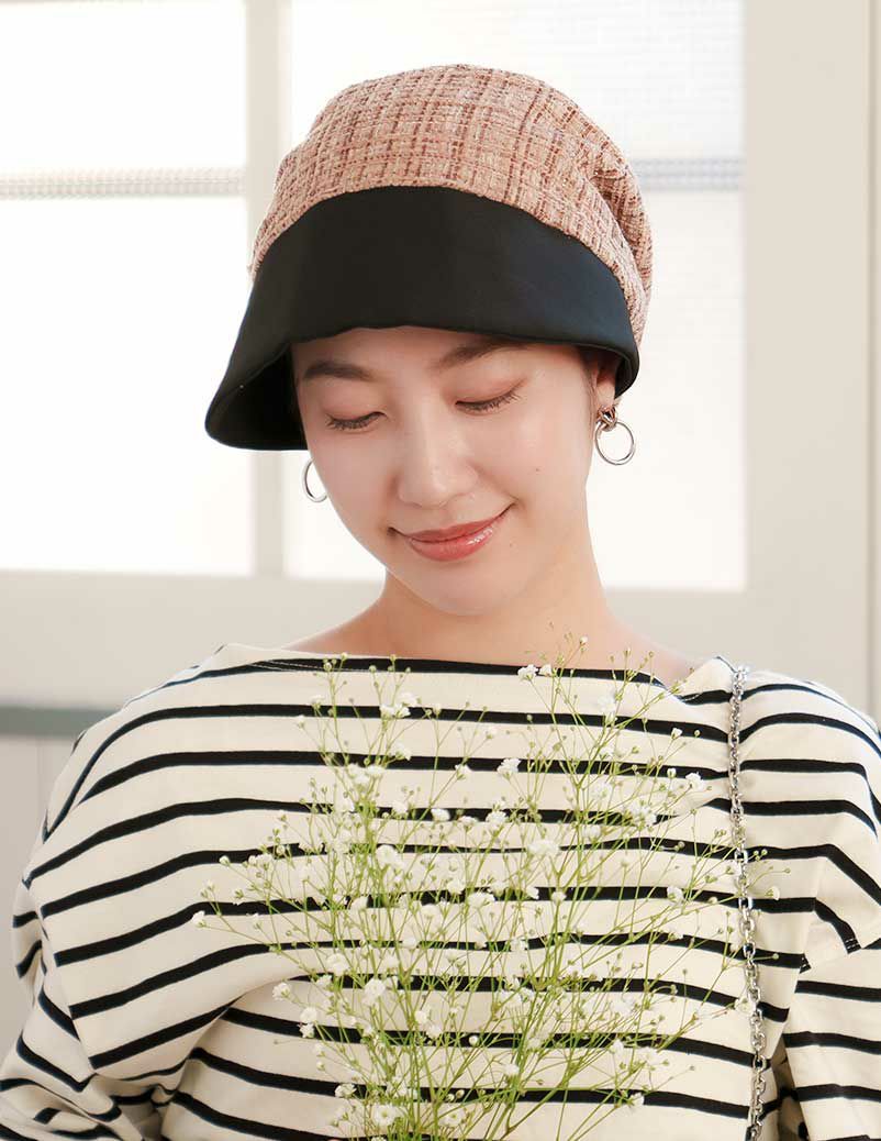 医療用帽子(ケア帽子) -Jean- つば付きタイプ/ツイード　