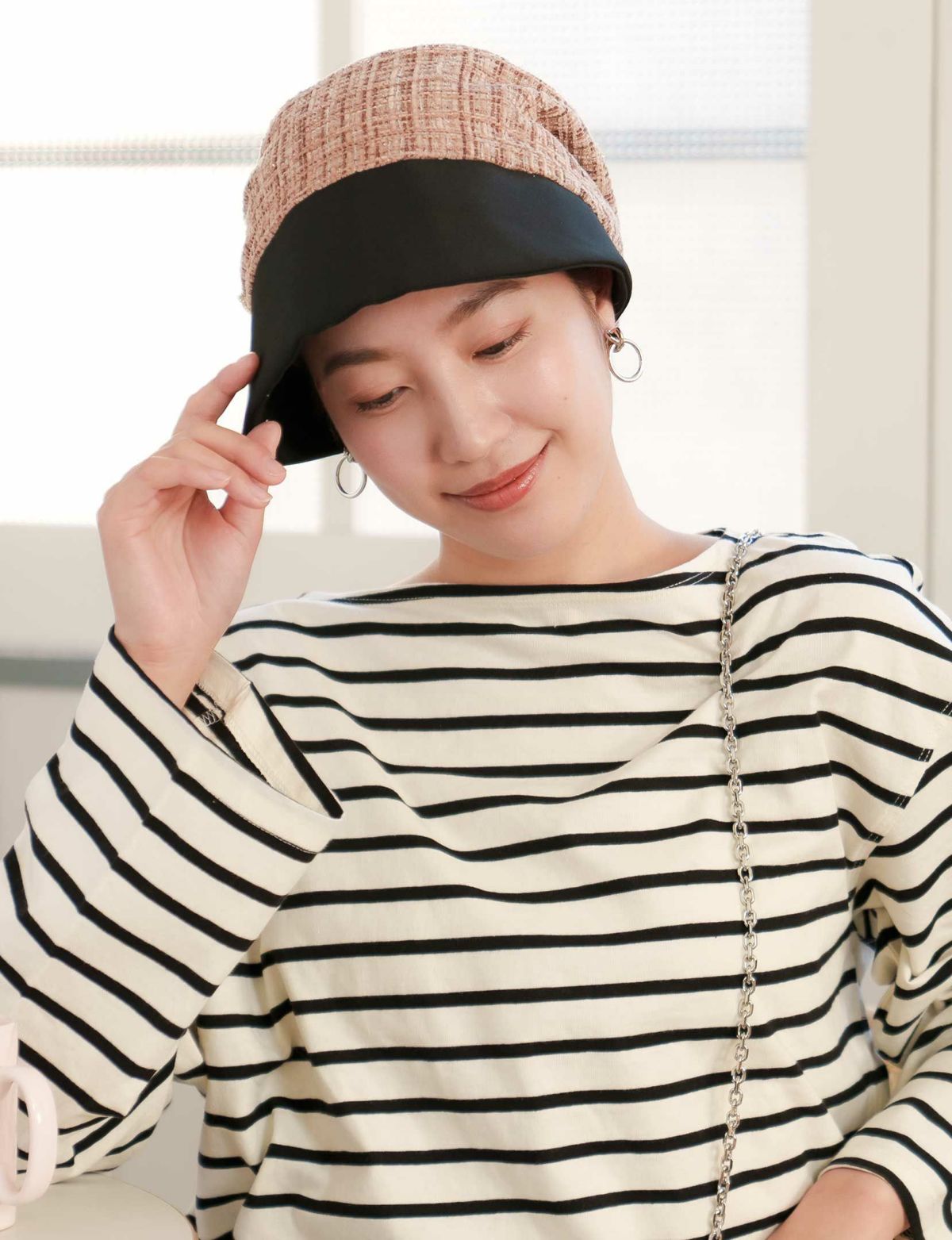 医療用帽子(ケア帽子) -Jean- つば付きタイプ/ツイード