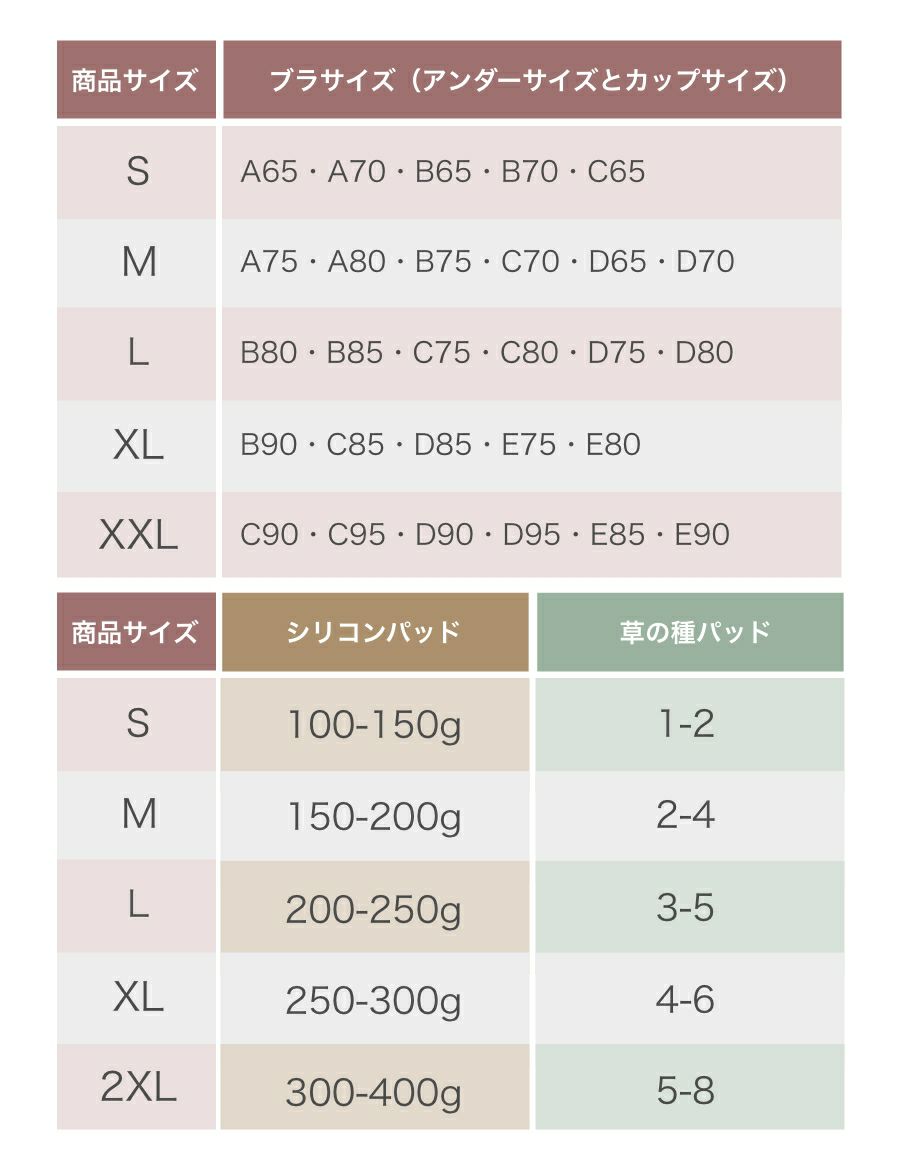 乳がんブラ　後ろホック調整 メッシュレース （パッド対応）　サイズ
