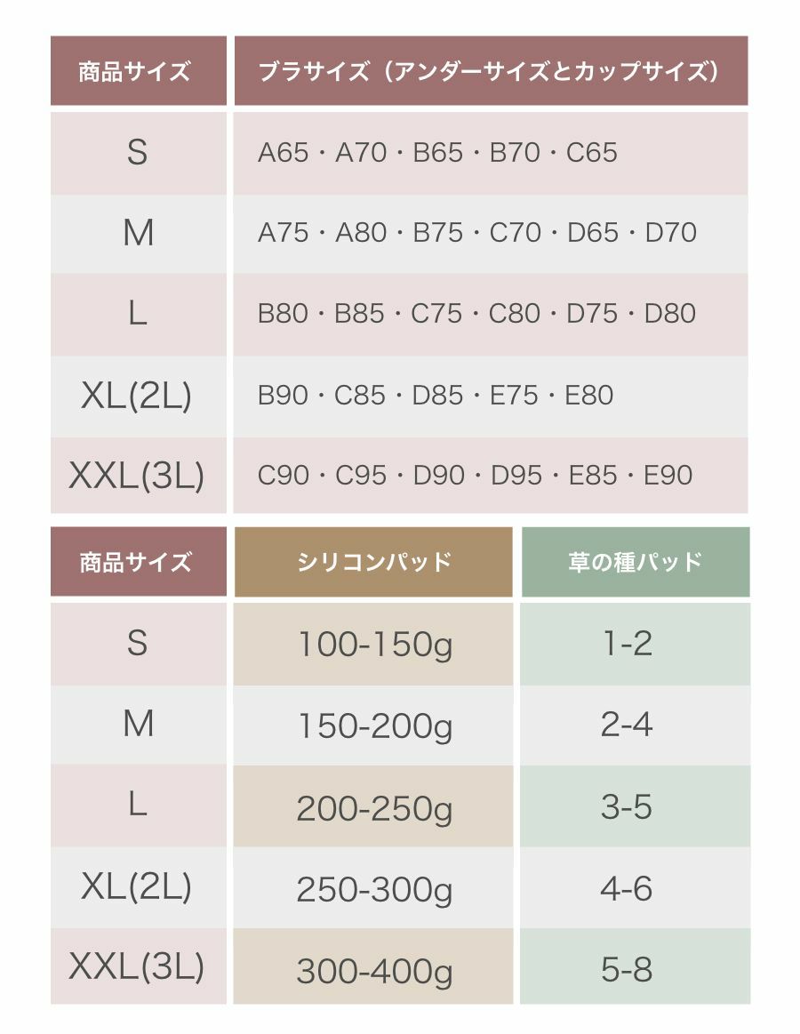 乳がんブラ　後ろホック調整 メッシュレース （パッド対応）　サイズ