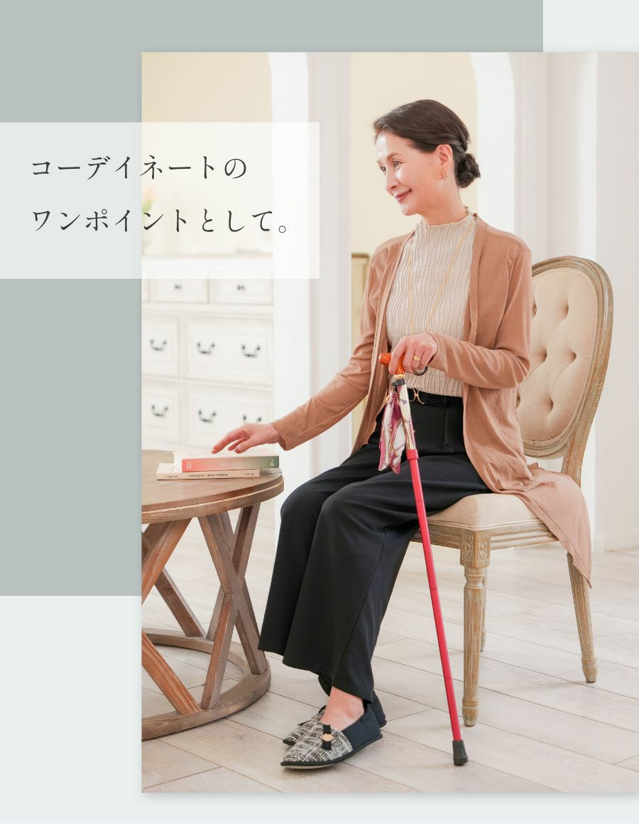 折りたたみ杖 -BONBON STICK- /ビンテージチェーン柄