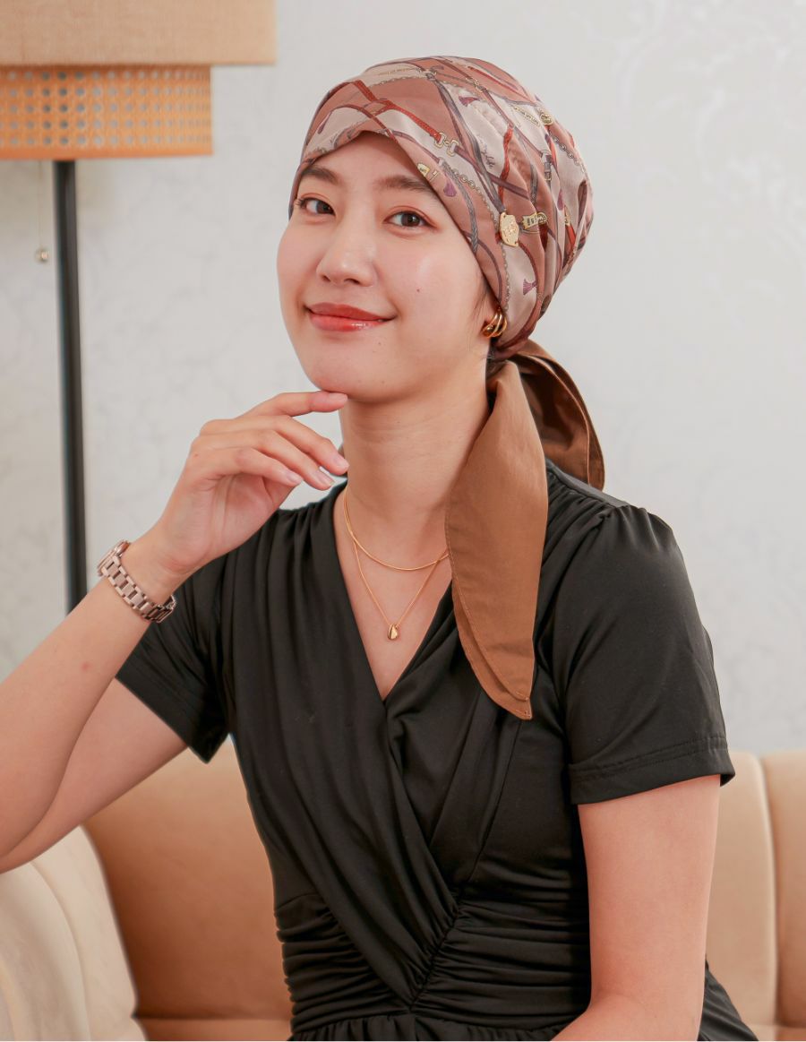 医療用帽子(ケア帽子) -Audrey- スカーフタイプ/Le charme（ル・シャルム）