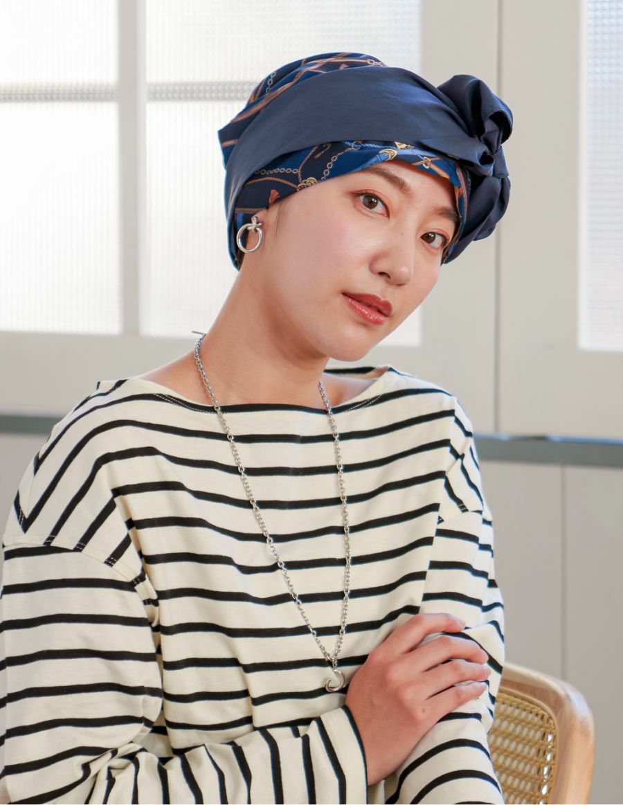 医療用帽子(ケア帽子) -Audrey- スカーフタイプ/Le charme（ル・シャルム）