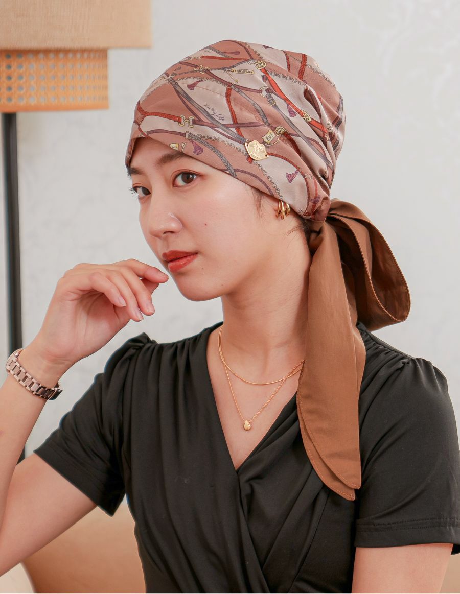 医療用帽子(ケア帽子) -Audrey- スカーフタイプ/Le charme（ル・シャルム）