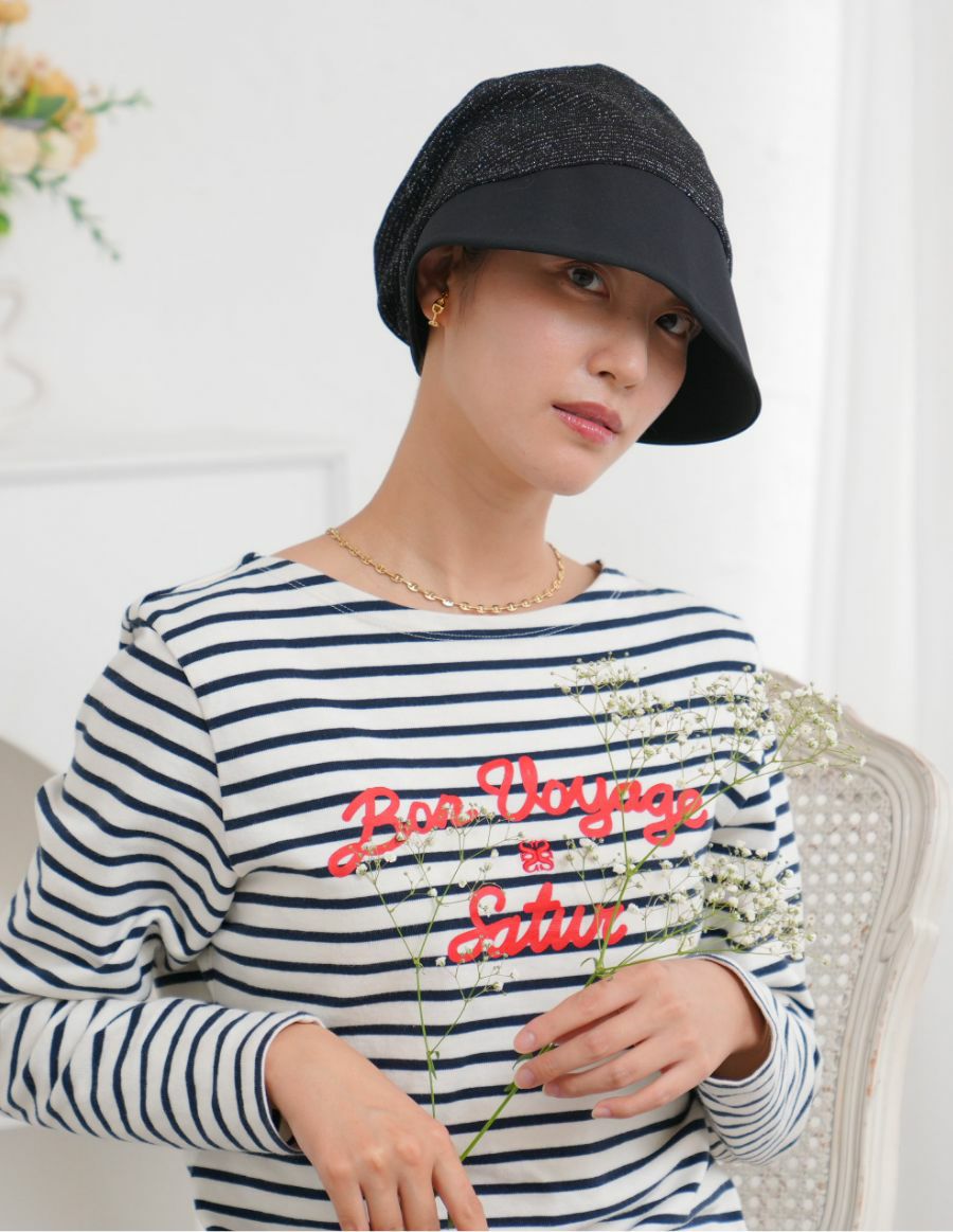 医療用帽子(ケア帽子) -Jean- つば付きタイプ/Luxe lame