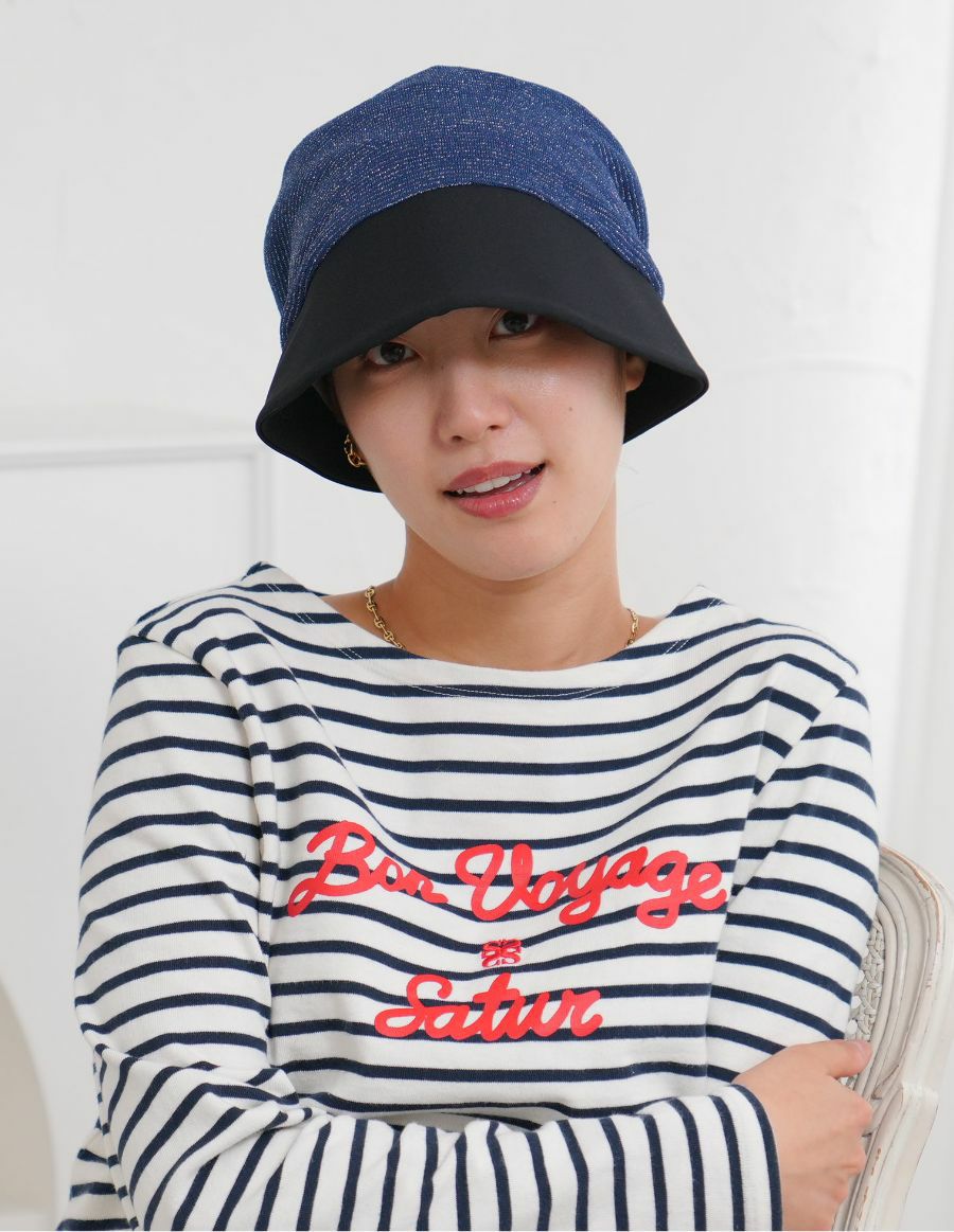 医療用帽子(ケア帽子) -Jean- つば付きタイプ/Luxe lame