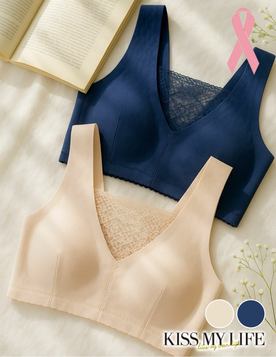 洋服に響かない プレーン乳がんブラ （パッド対応）