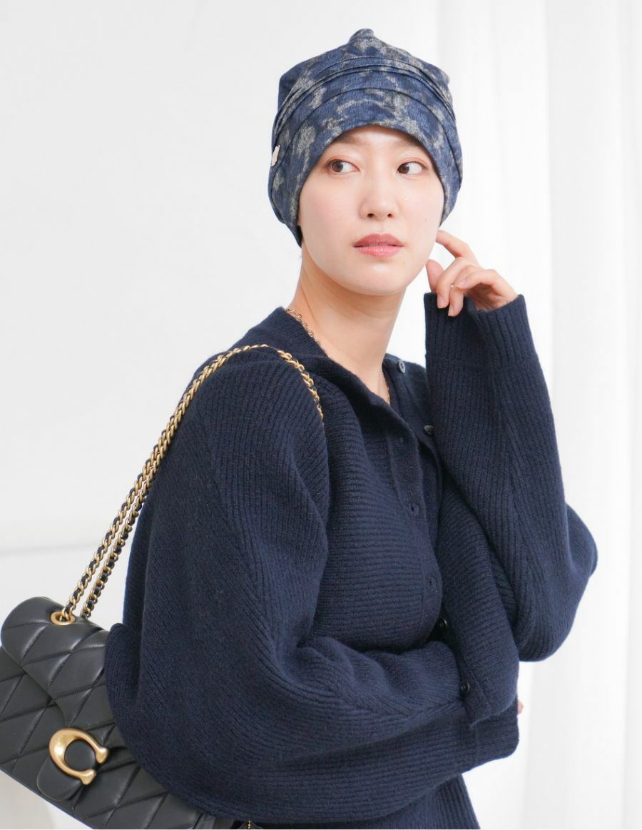 医療用帽子(ケア帽子) -Jean- 水彩柄