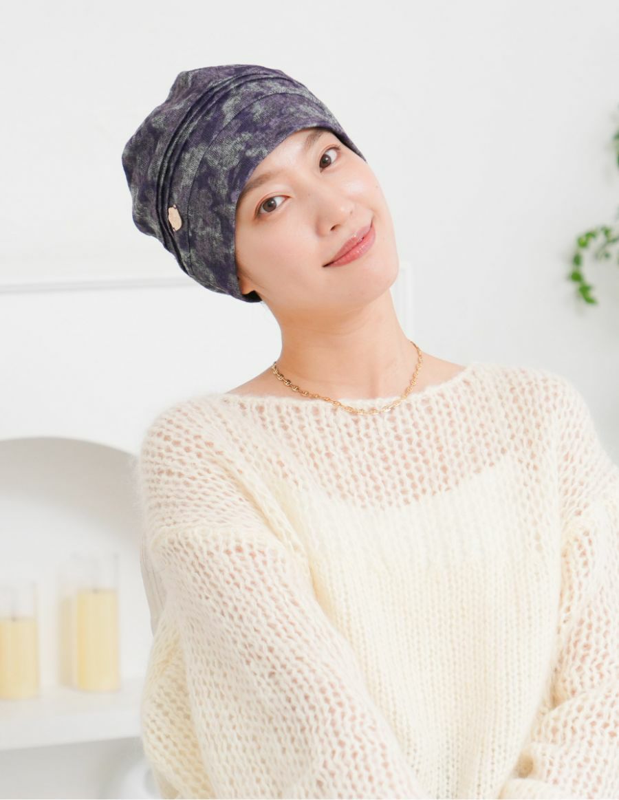 医療用帽子(ケア帽子) -Jean- 水彩柄