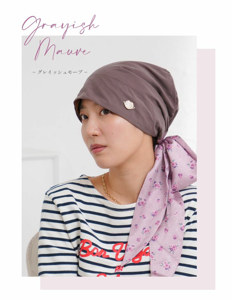 医療用帽子(ケア帽子) -Audrey LUXE- スカーフタイプ/Petite Bloom 小花柄