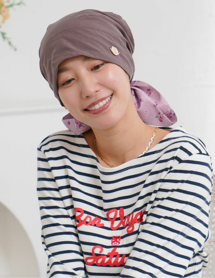 医療用帽子(ケア帽子) -Audrey LUXE- スカーフタイプ/Petite Bloom 小花柄