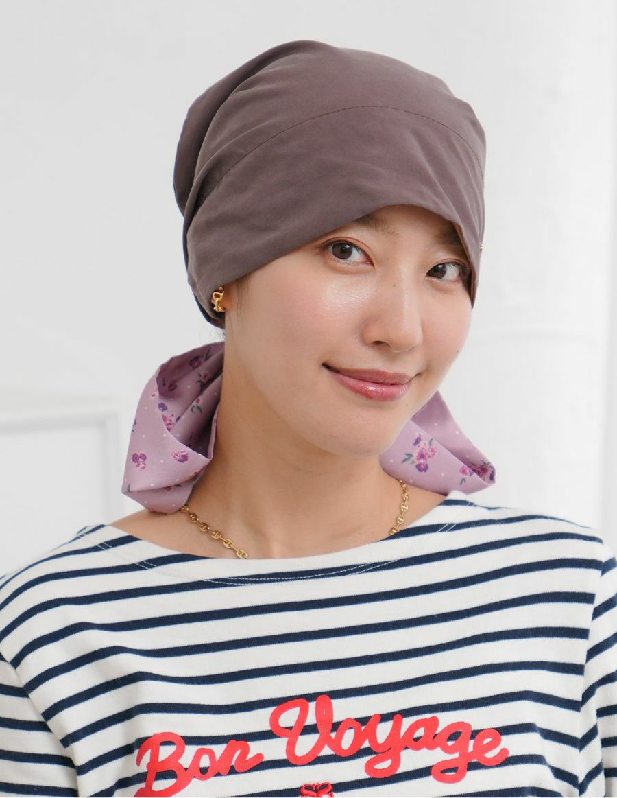 医療用帽子(ケア帽子) -Audrey LUXE- スカーフタイプ/Petite Bloom 小花柄